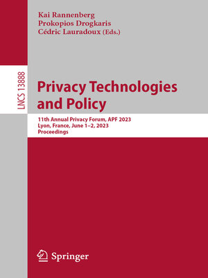 cover image of Privacy Technologies and Policy